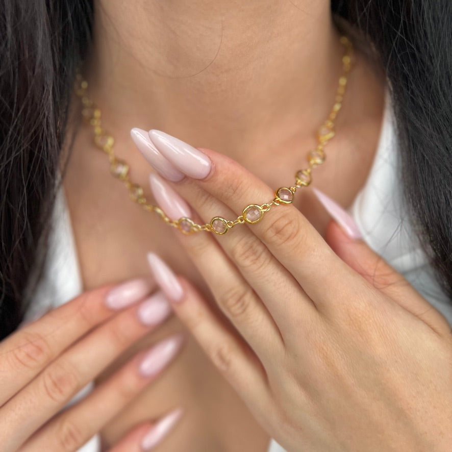 Gold Crystal Necklace