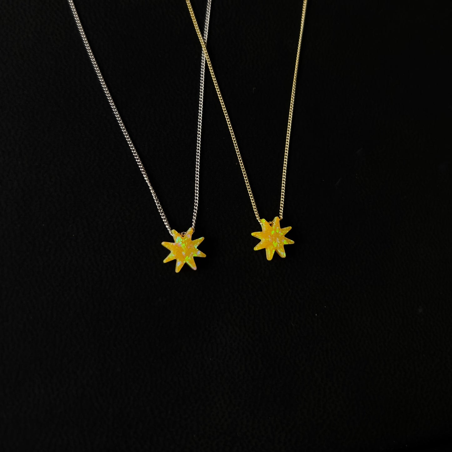 Gold Opal Sun Necklace