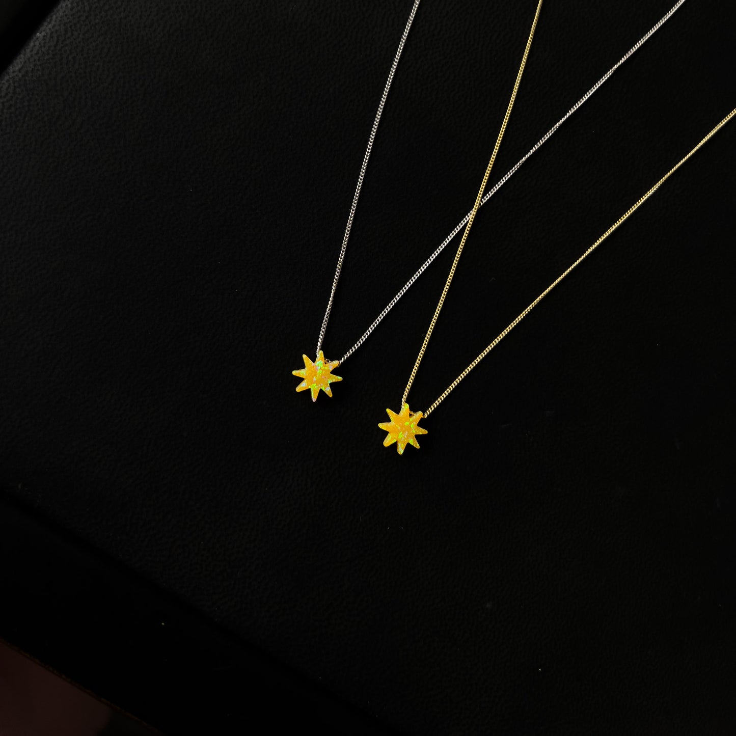 Gold Opal Sun Necklace