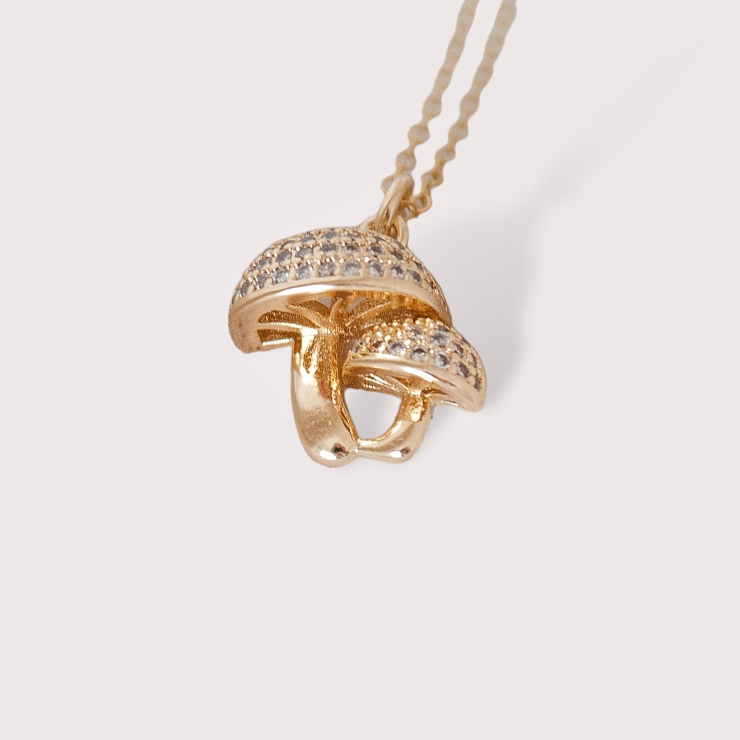 Gold Mushroom Necklace