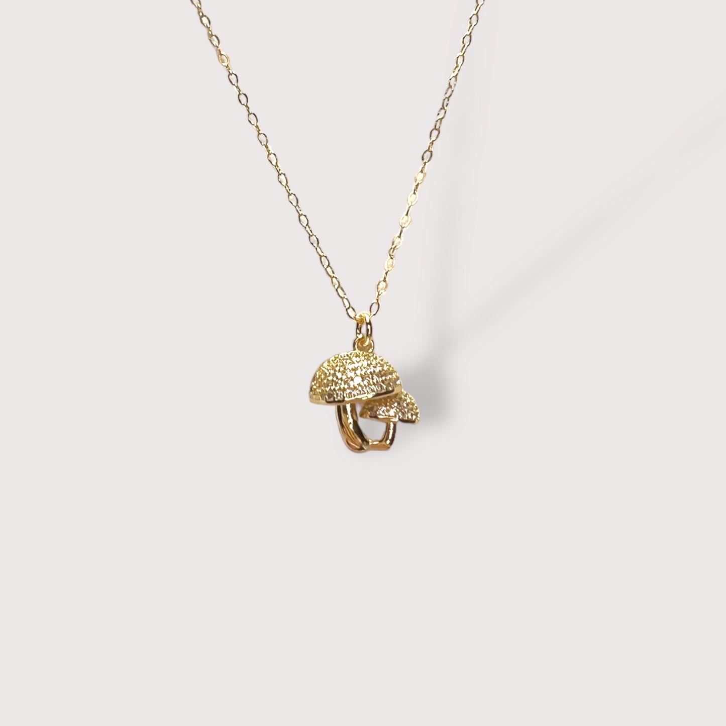 Gold Mushroom Necklace