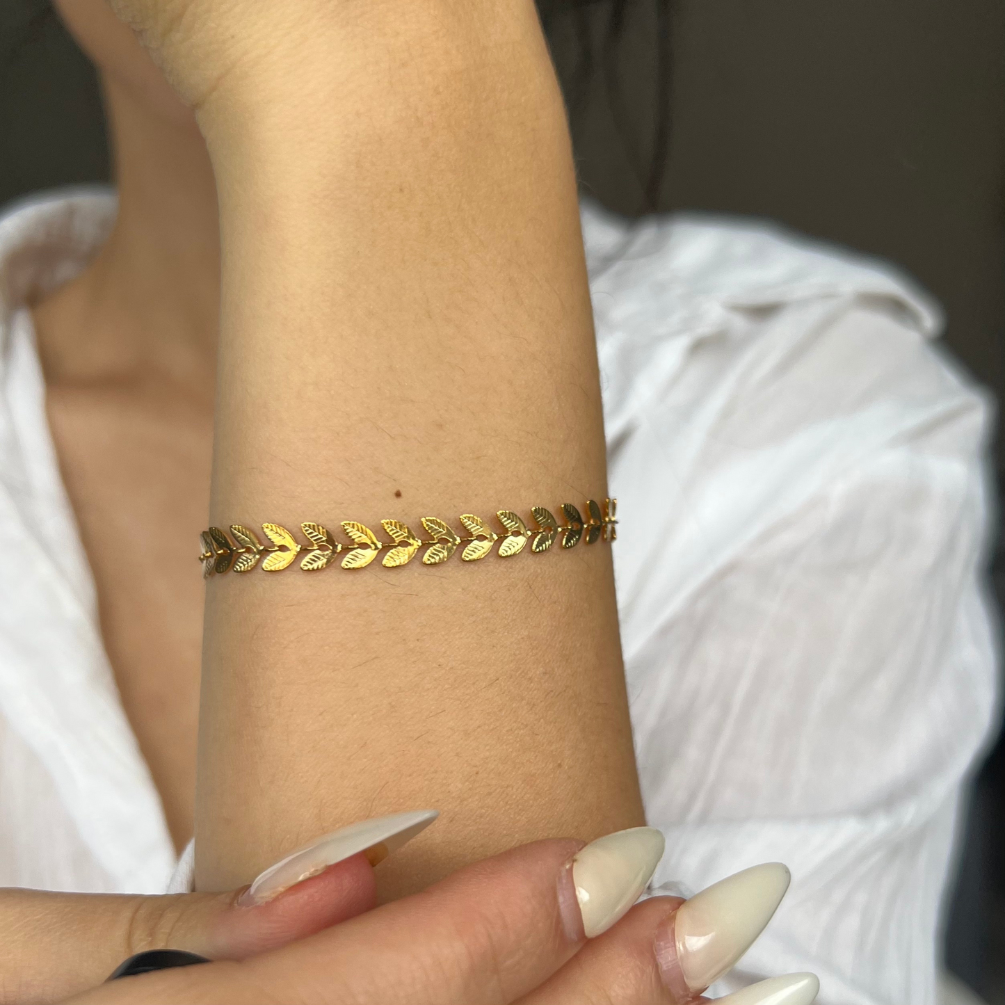 Gold Leaves Bracelet