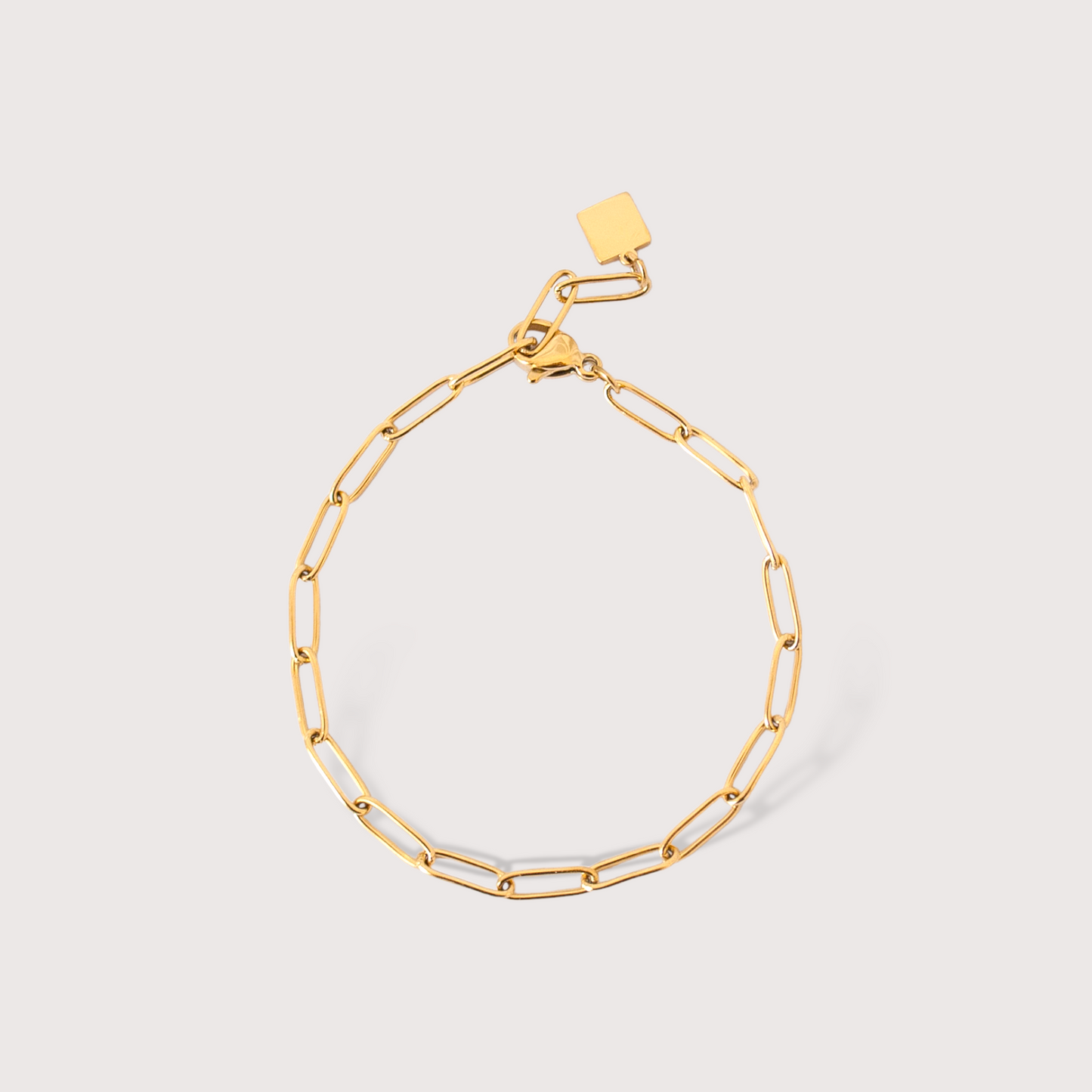 Gold Paperclip Chain Bracelet