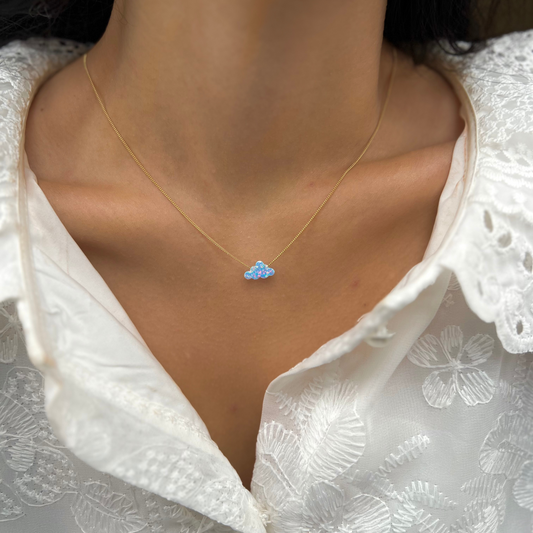 Blue Opal Cloud Necklace