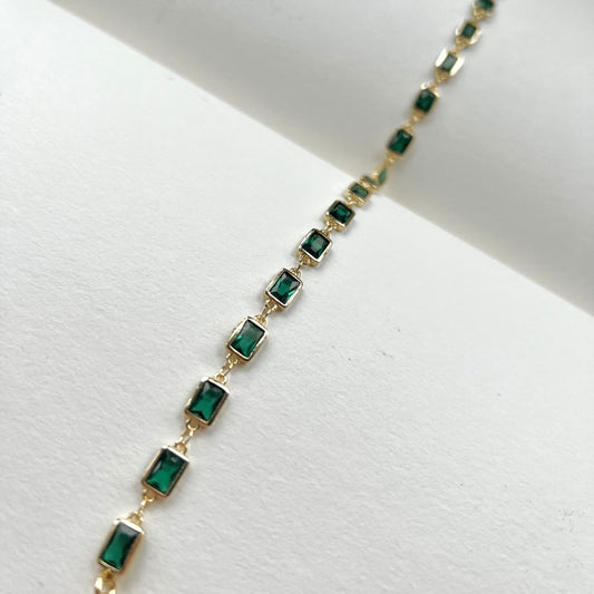 Gold Emerald Necklace