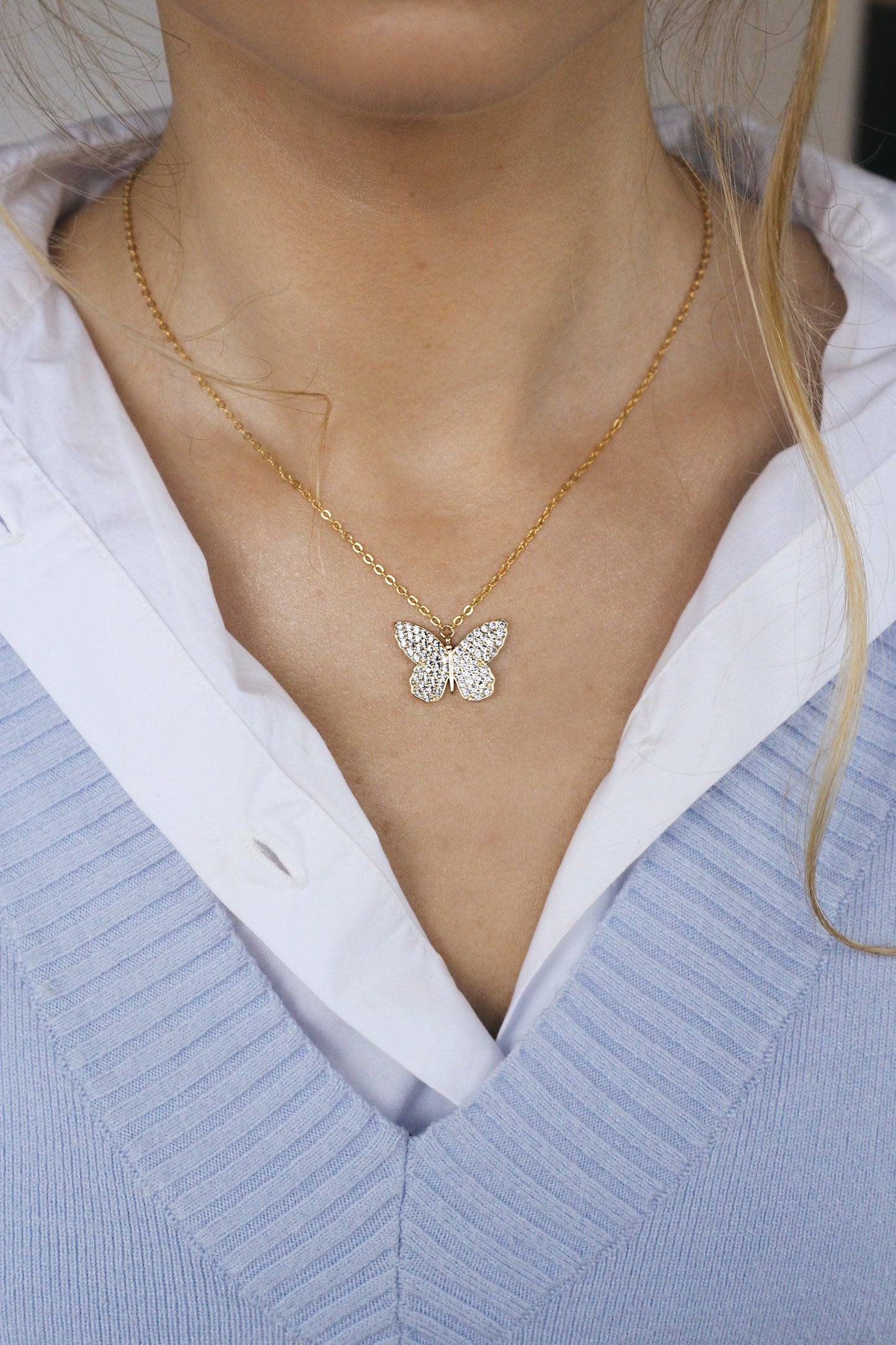 Crystal Butterfly Necklace