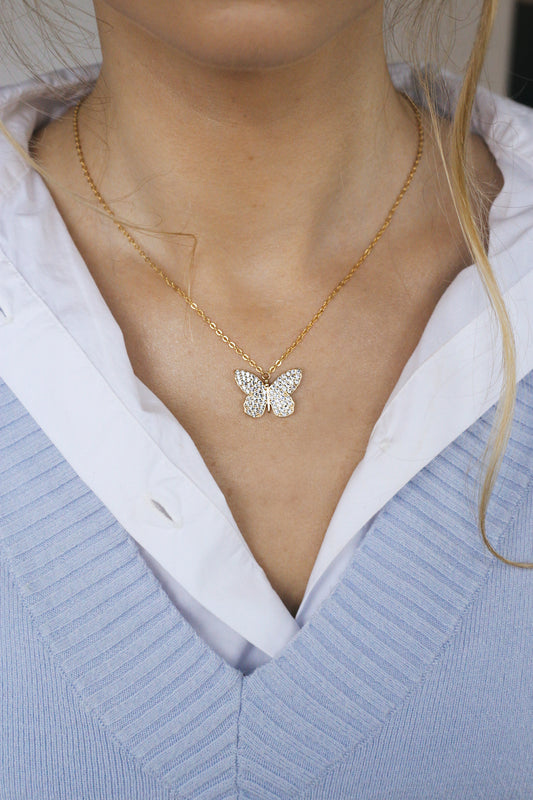 Crystal Butterfly Necklace