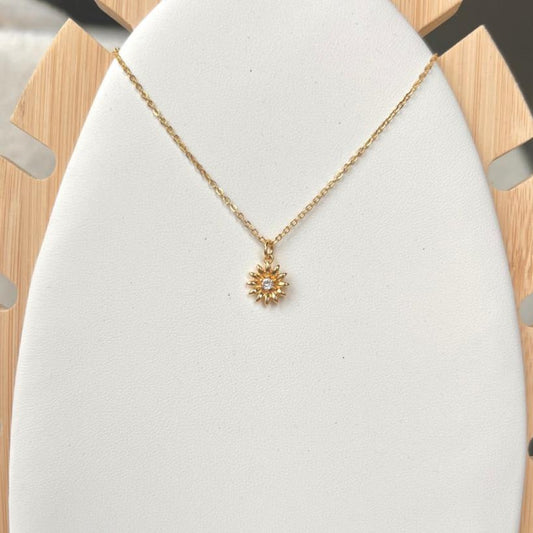 Gold Sunflower Necklace