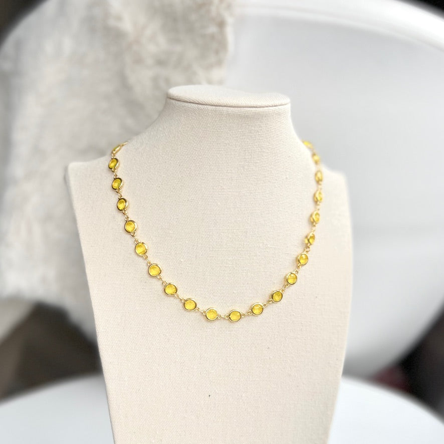 Gold Citrine Necklace