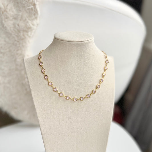 Gold Crystal Necklace