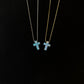 Blue Opal Cross Necklace