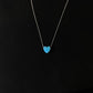 Blue Opal Heart Necklace