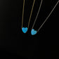 Blue Opal Heart Necklace