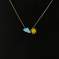 Cloud and Sun Opal Necklace