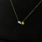 Cloud and Sun Opal Necklace