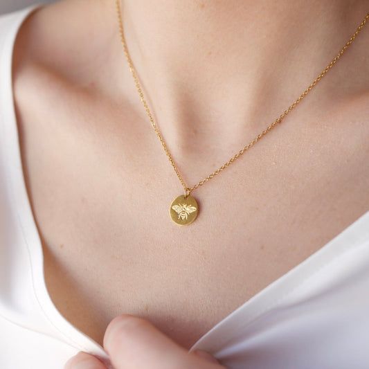 Bee Coin Necklace