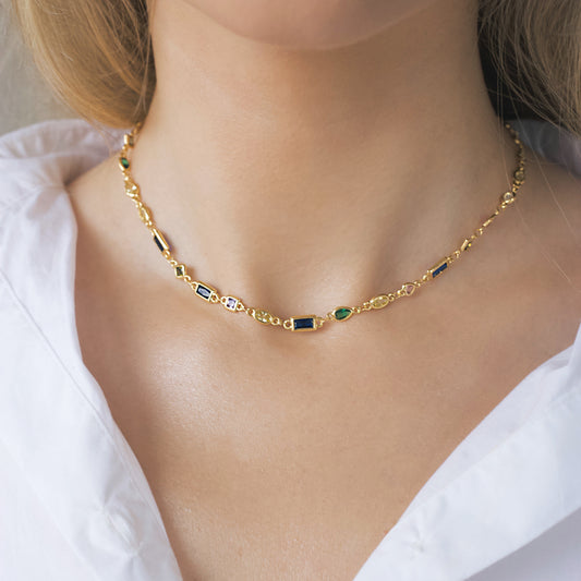 Gold Crystal Necklace