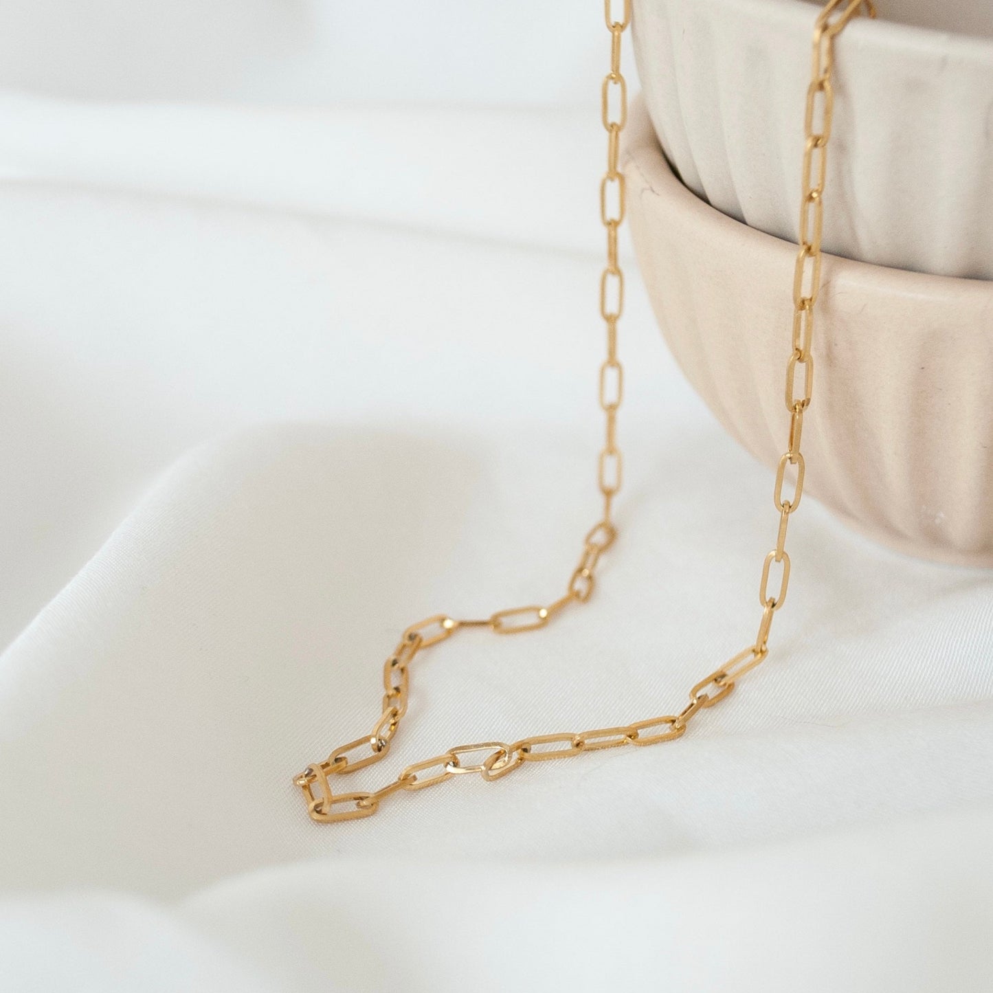 Gold Paperclip Chain Necklace