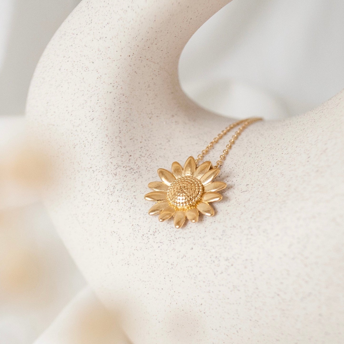 Gold Sunflower Necklace