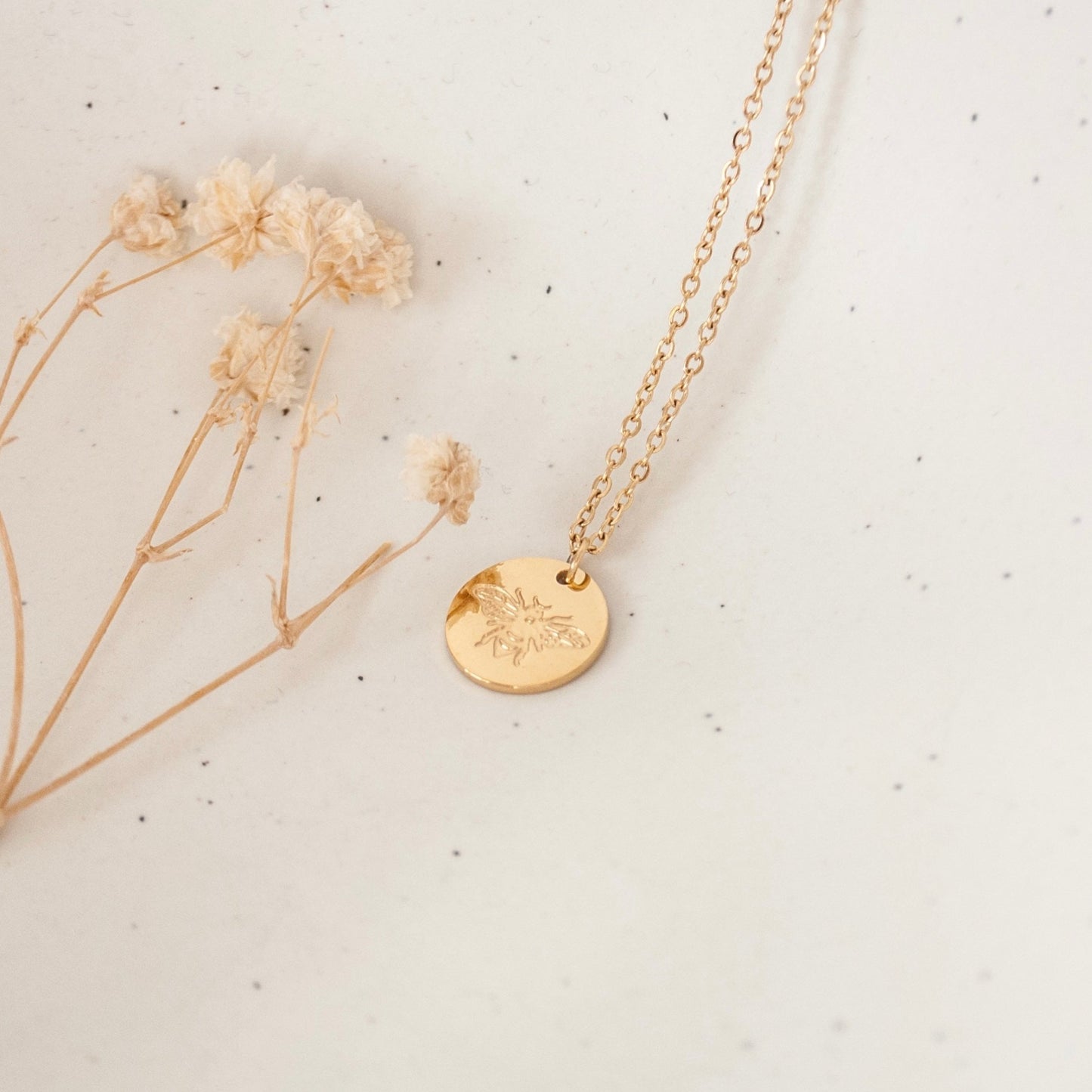 Bee Coin Necklace